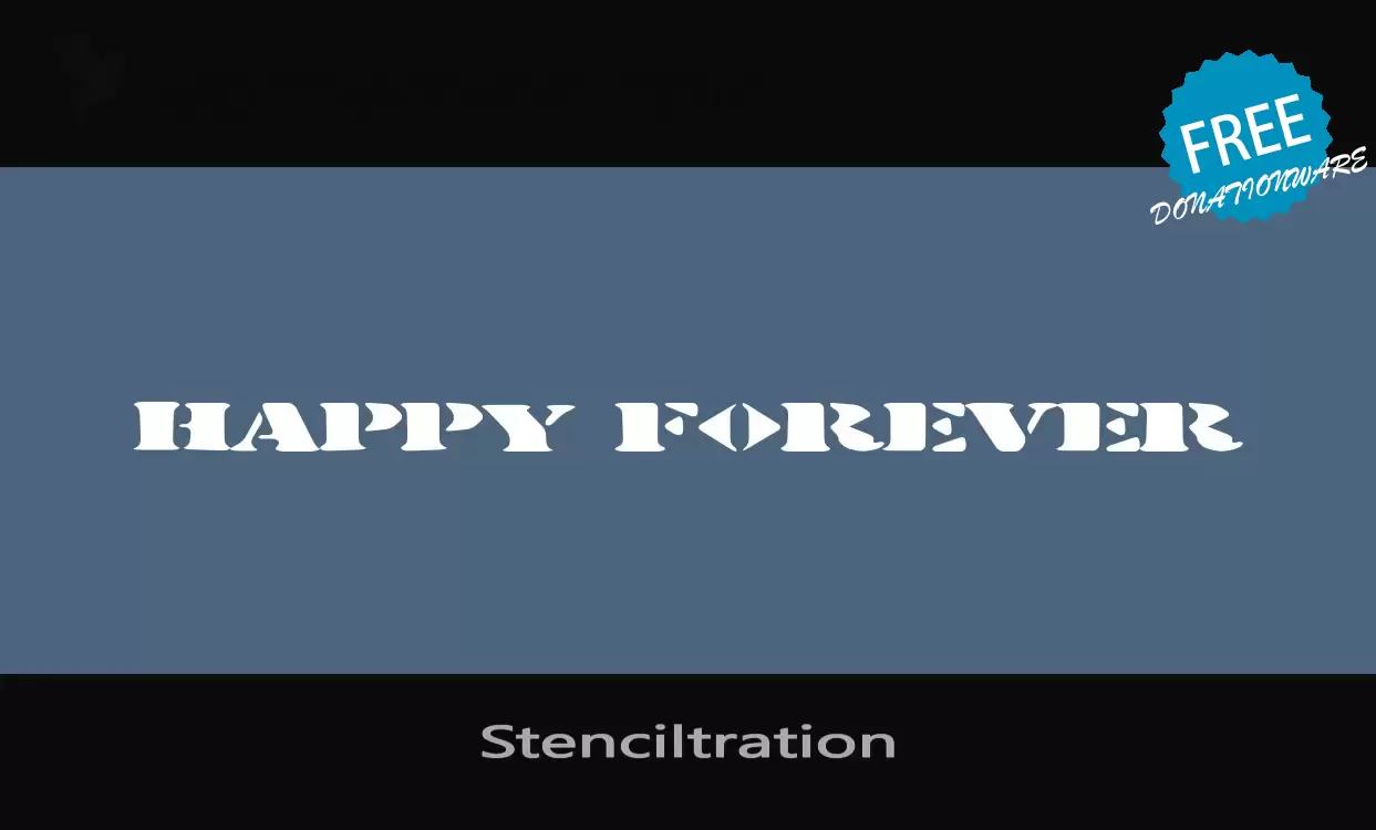 Font Sample of Stenciltration