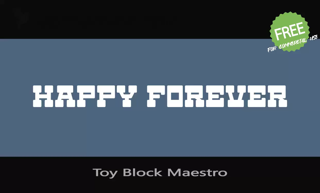 「Toy-Block-Maestro」字体效果图