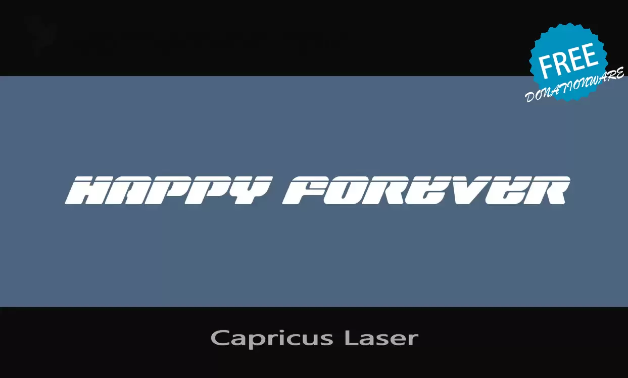 「Capricus-Laser」字体效果图