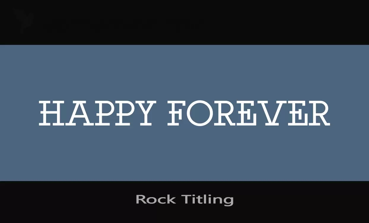 Font Sample of Rock-Titling