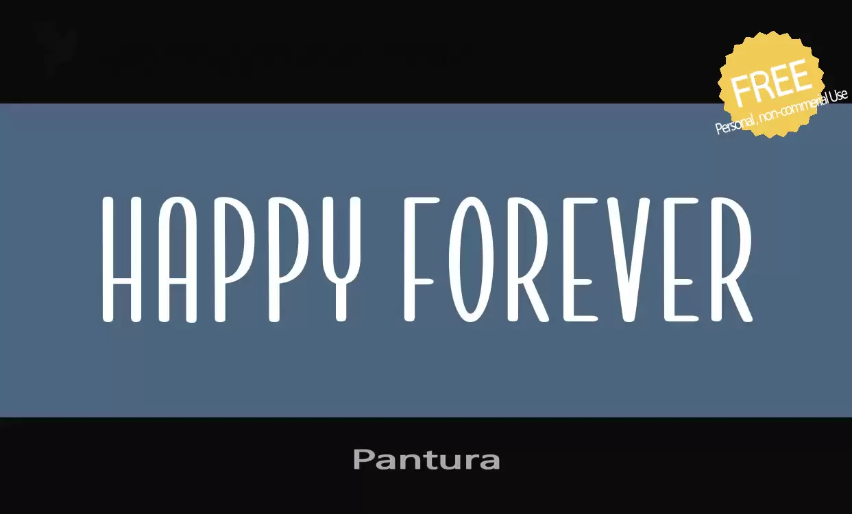 Font Sample of Pantura