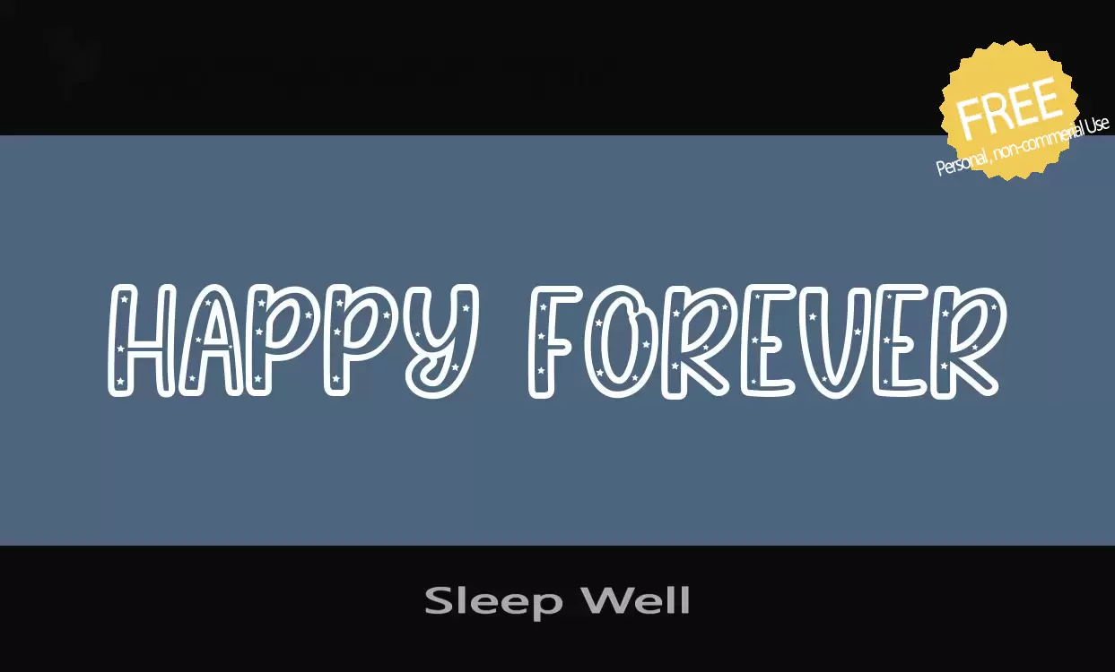 「Sleep-Well」字体效果图