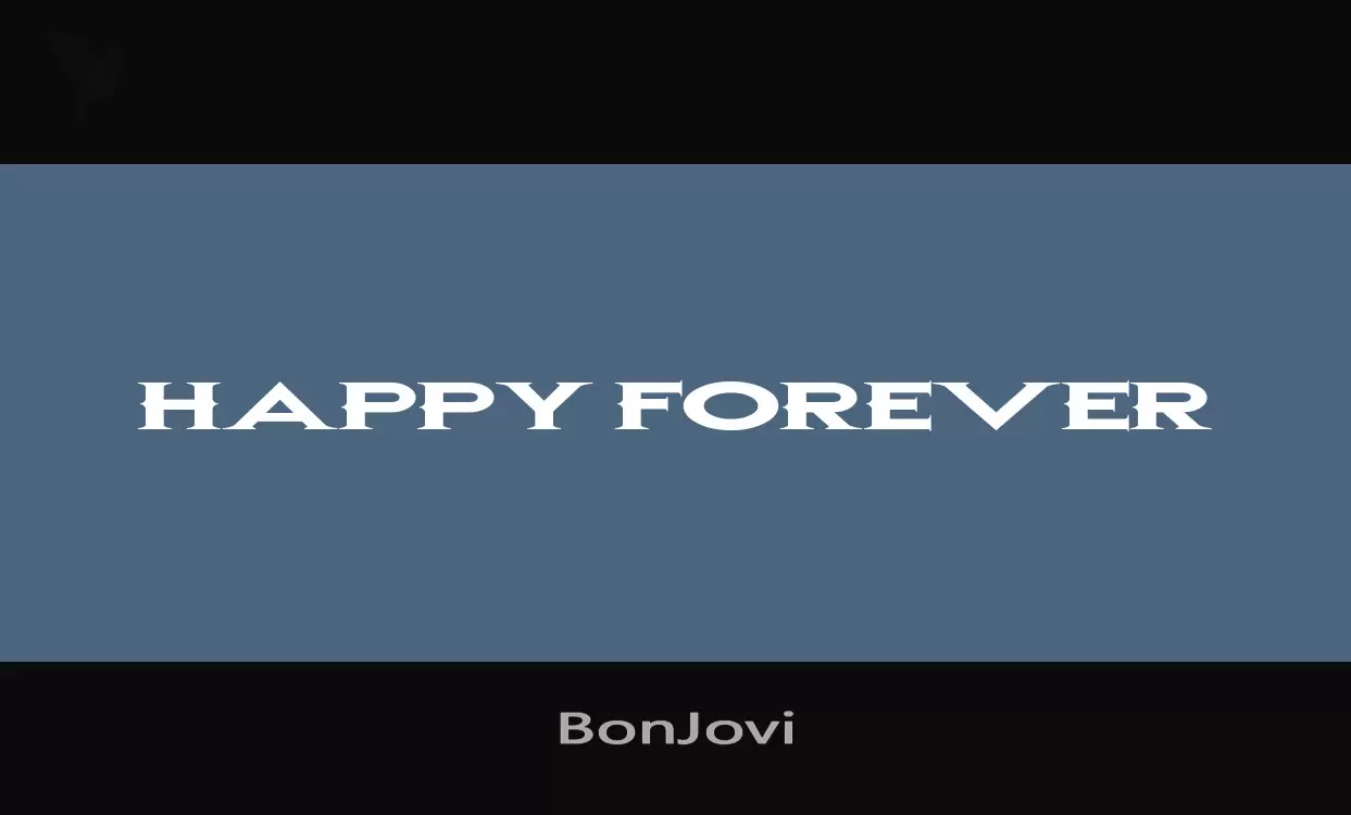 Font Sample of BonJovi