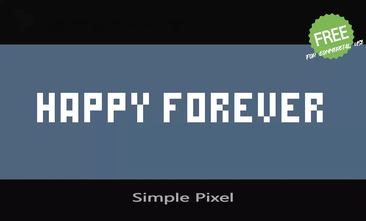 「Simple-Pixel」字体效果图