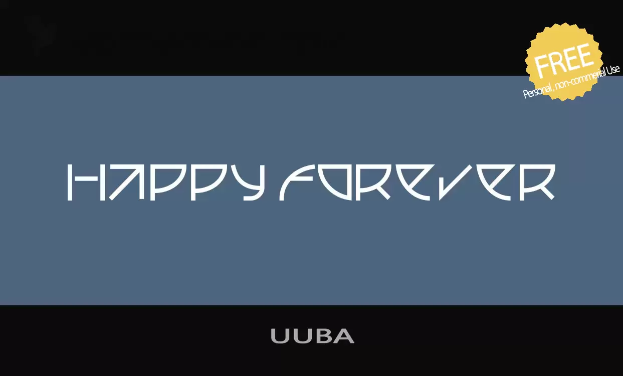 Font Sample of UUBA