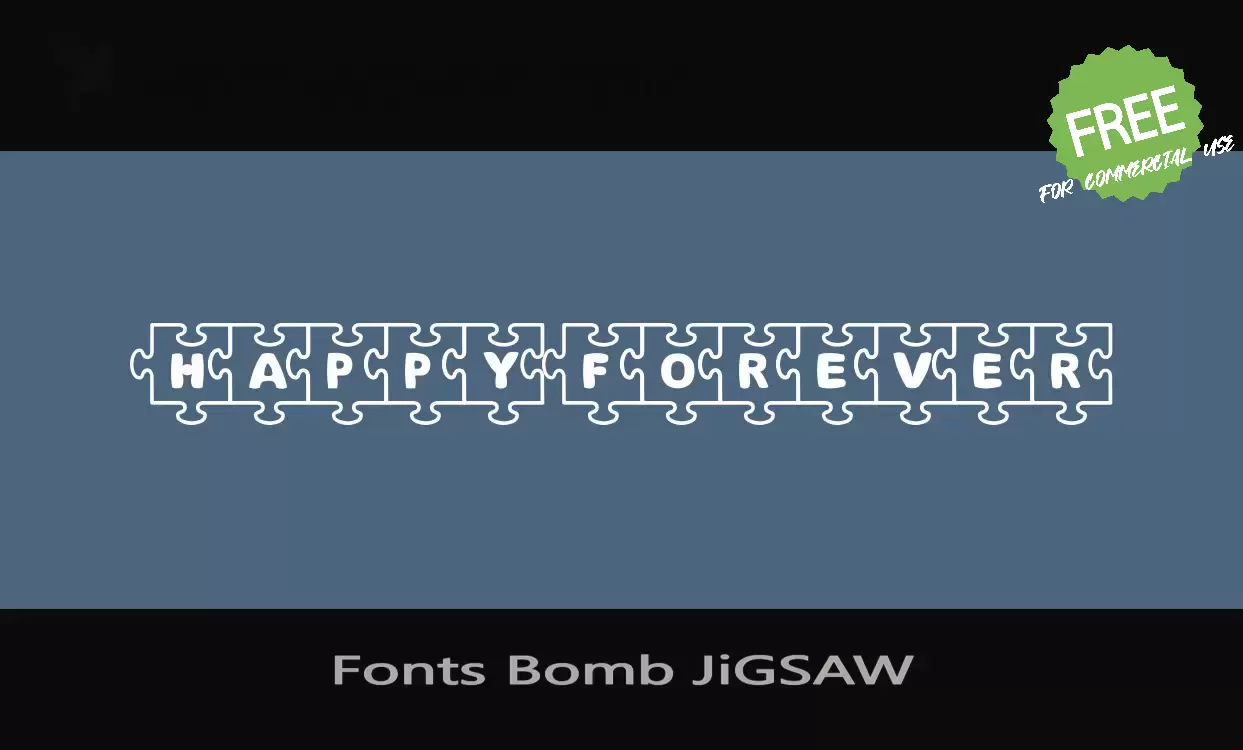 「Fonts-Bomb-JiGSAW」字体效果图