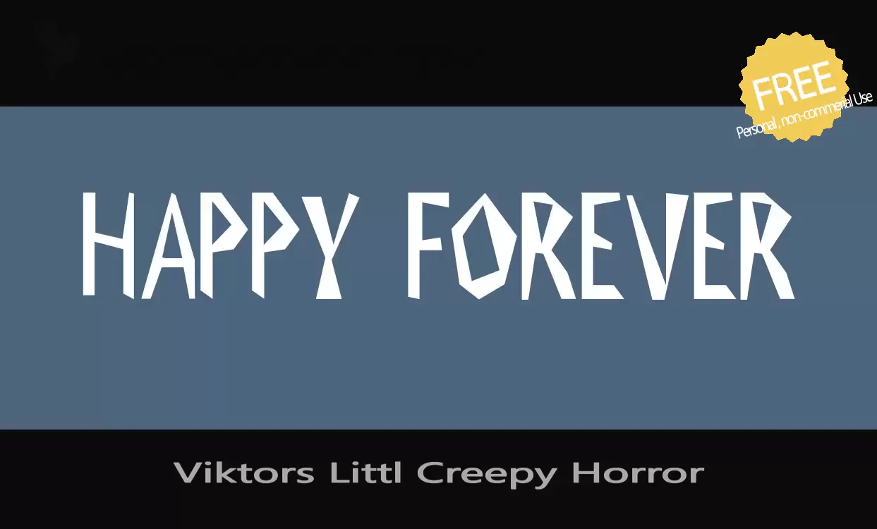 「Viktors-Littl-Creepy-Horror」字体效果图