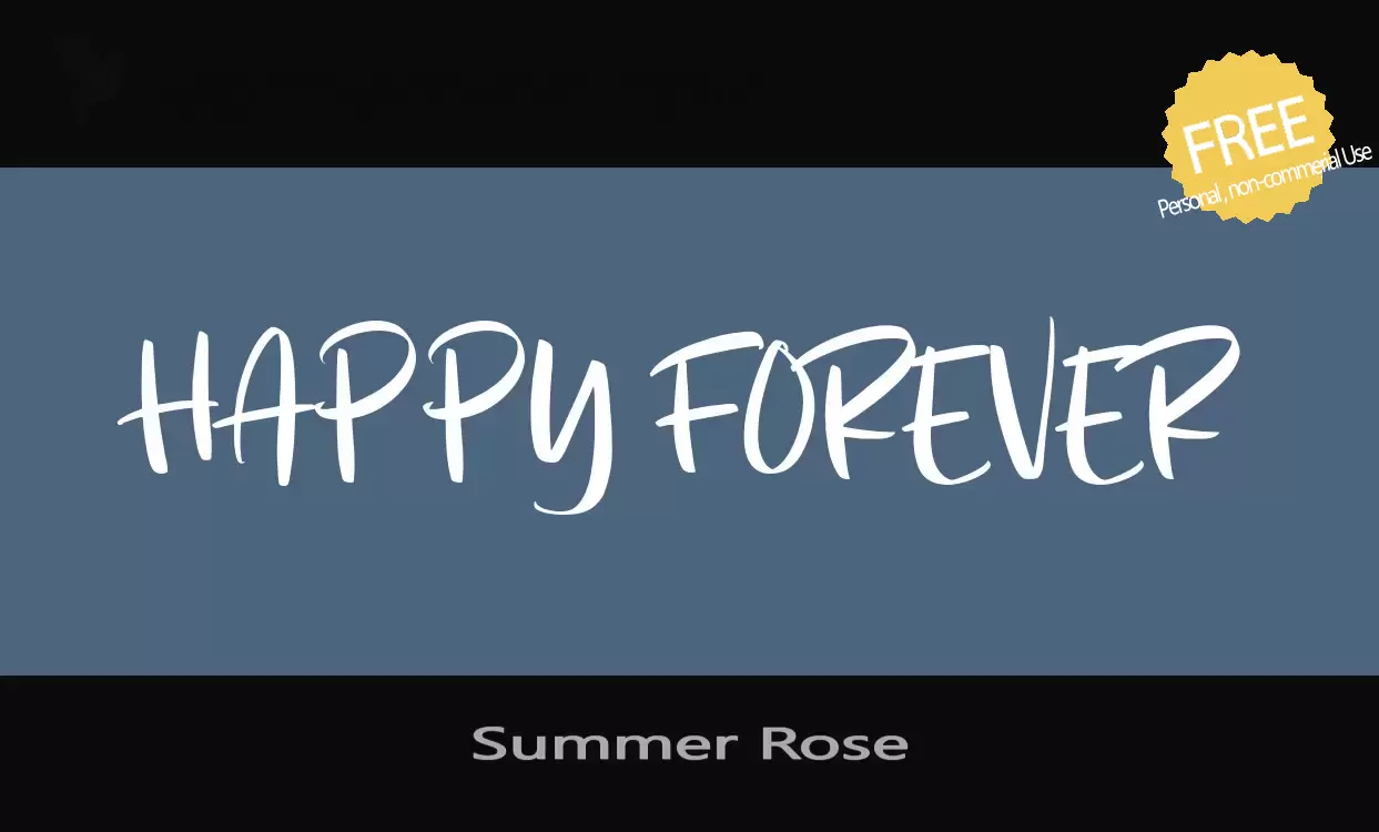 Font Sample of Summer-Rose