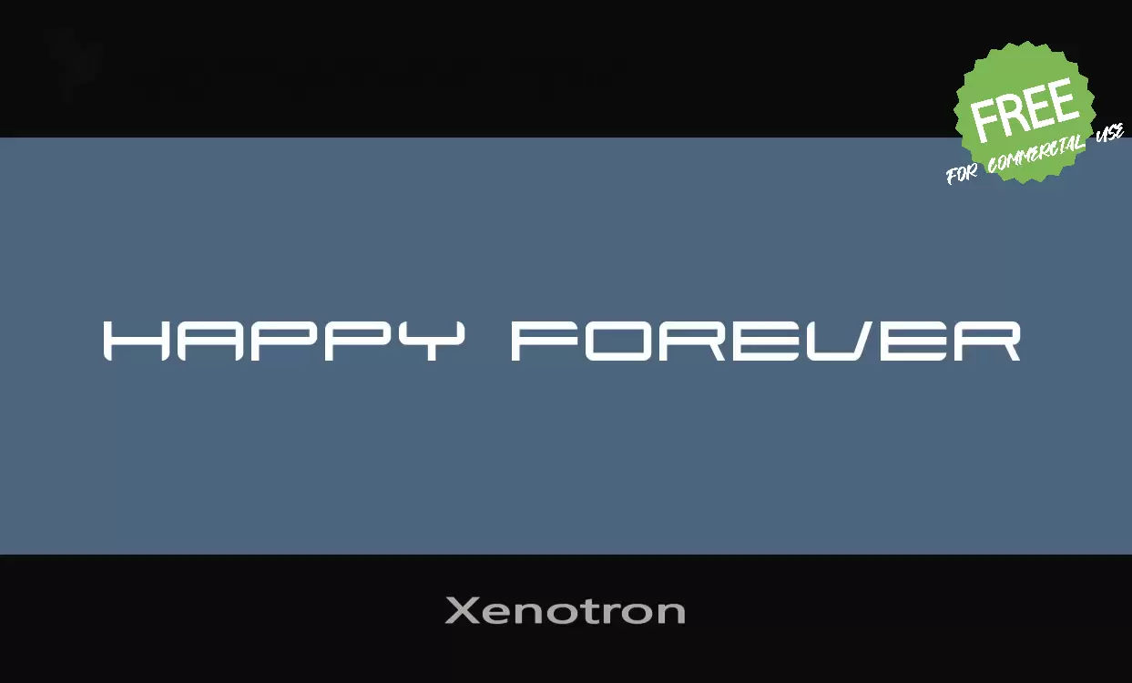 「Xenotron」字体效果图