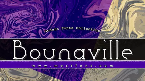 「Bounaville」字体排版图片