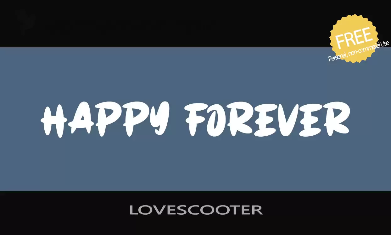 Font Sample of LOVESCOOTER