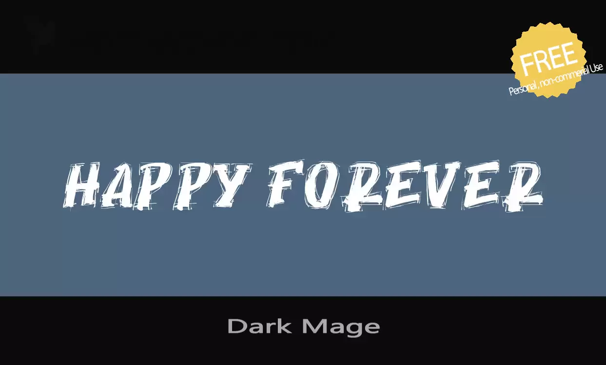 Font Sample of Dark-Mage