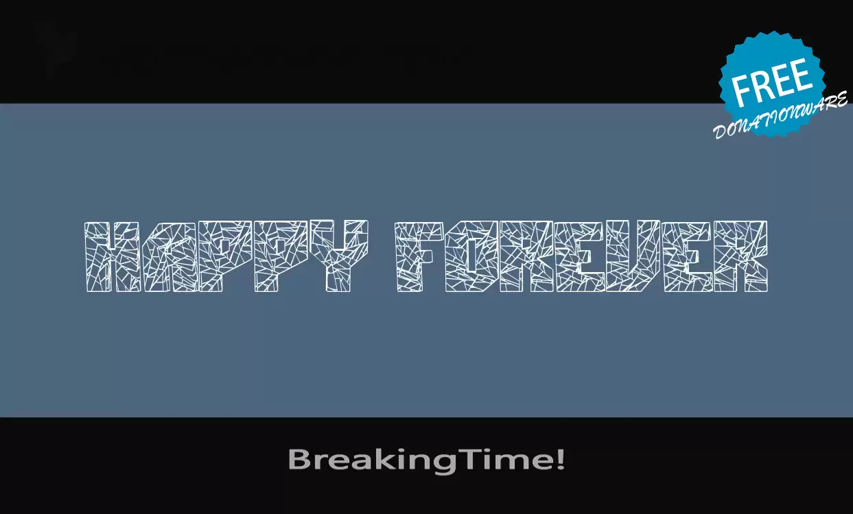 Font Sample of BreakingTime!