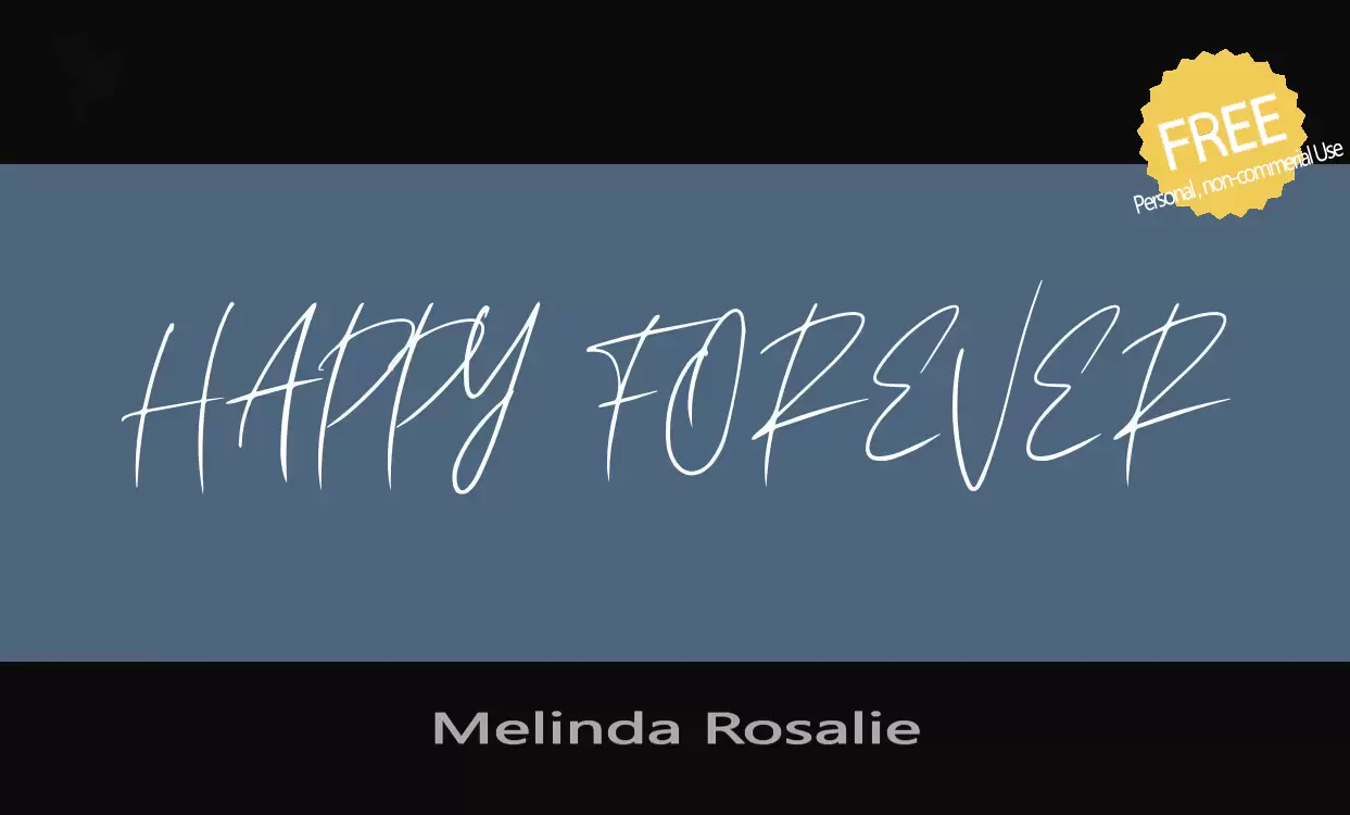 Font Sample of Melinda-Rosalie