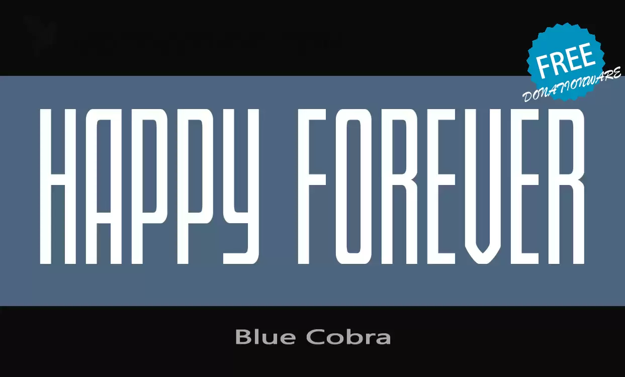 Font Sample of Blue-Cobra