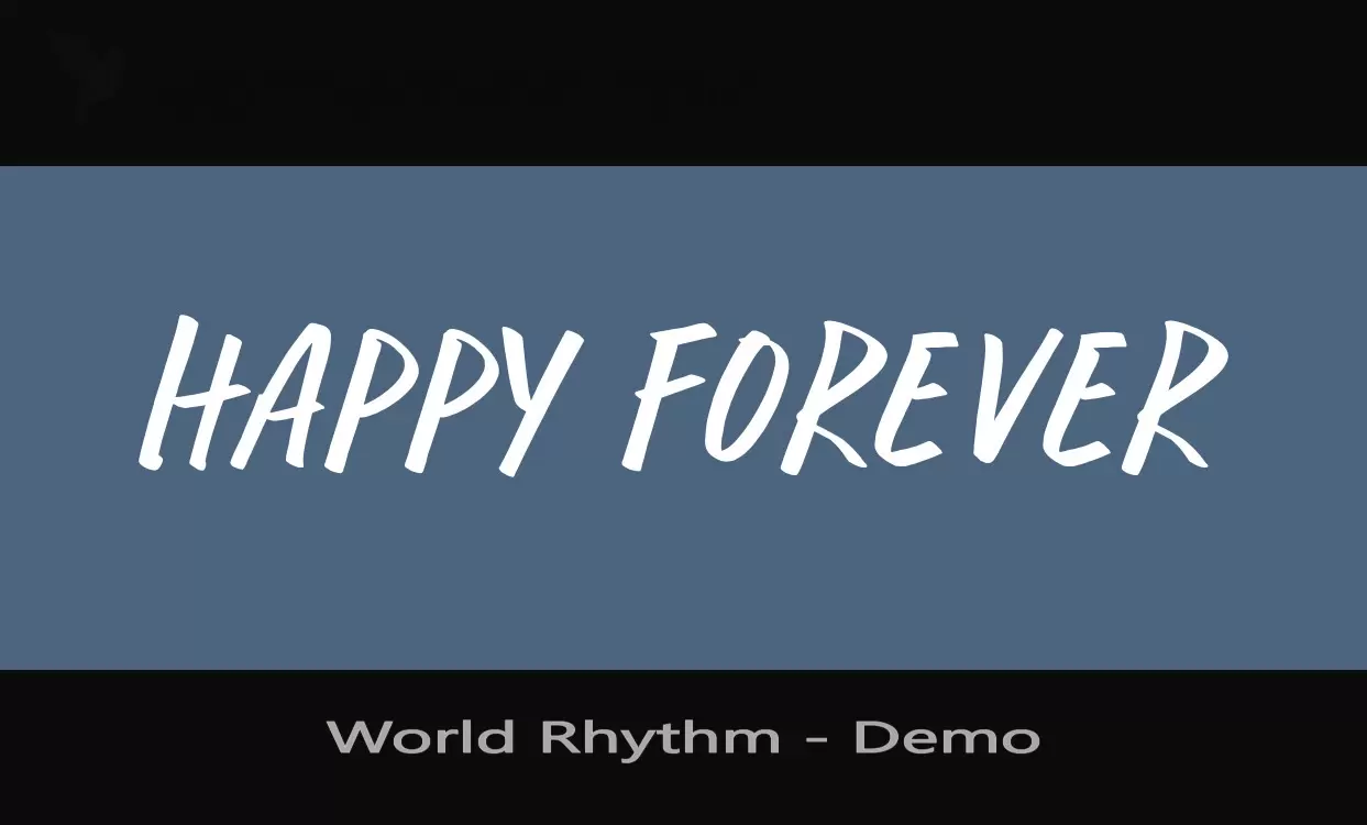 Font Sample of World-Rhythm---Demo