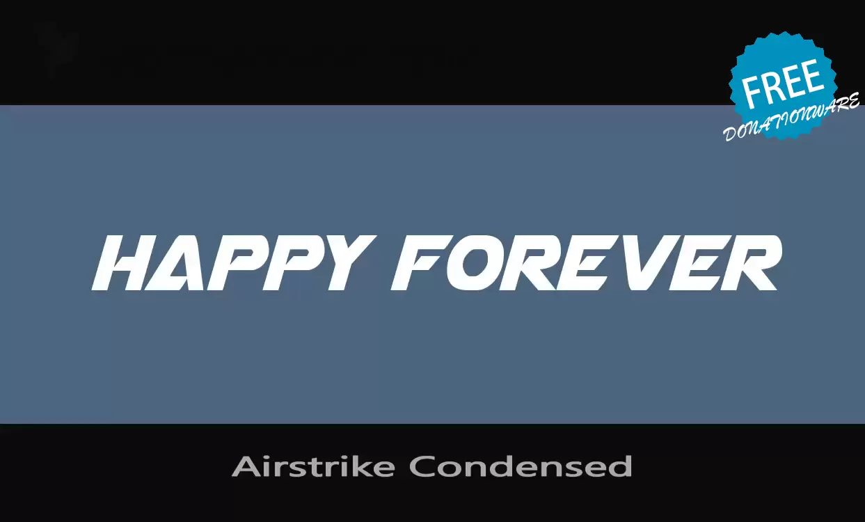 「Airstrike-Condensed」字体效果图