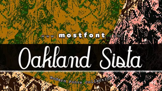 「Oakland-Sista」字体排版图片