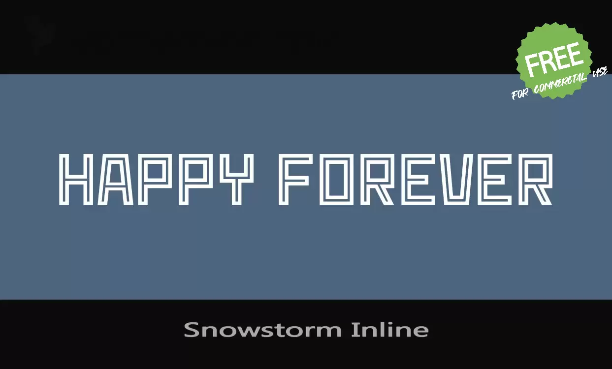 Font Sample of Snowstorm-Inline