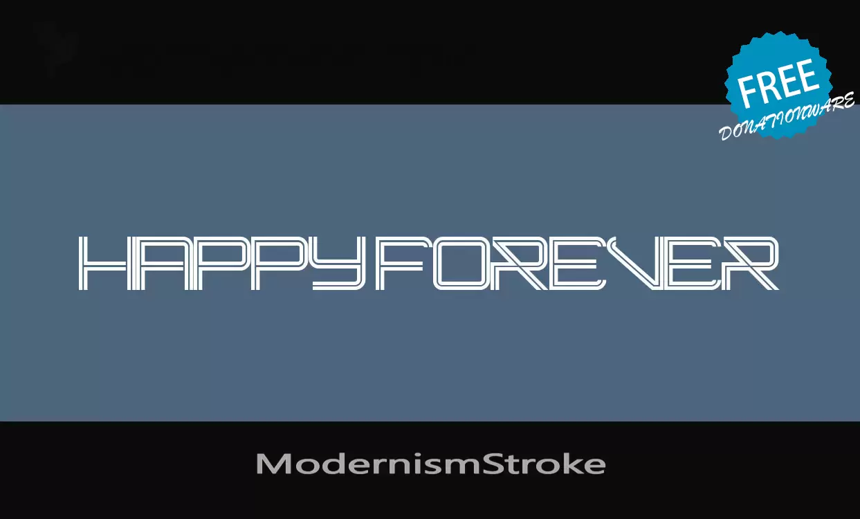 Sample of ModernismStroke