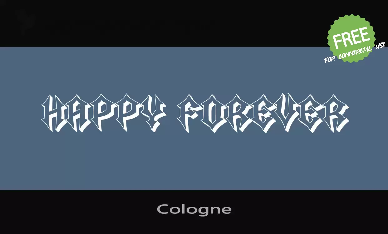 「Cologne」字体效果图