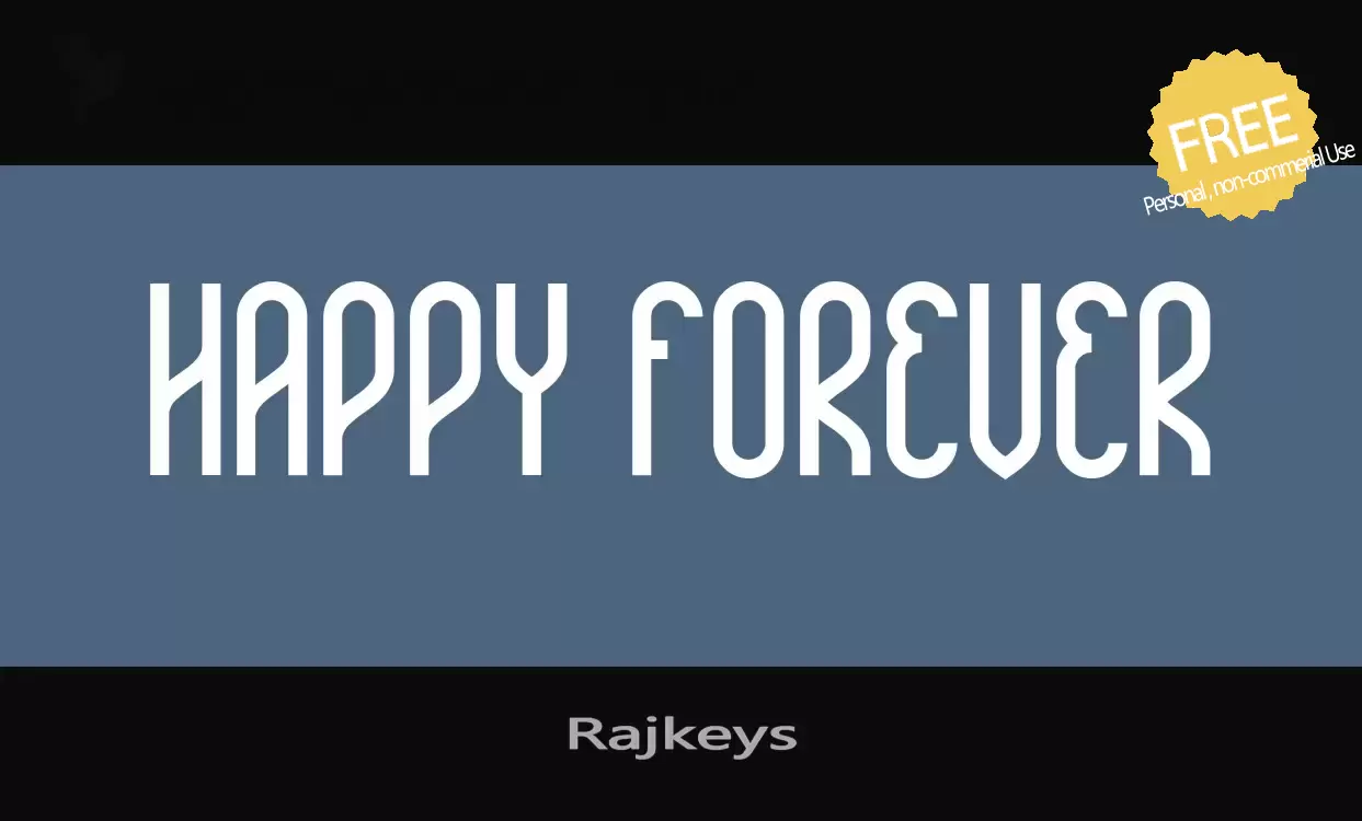 Font Sample of Rajkeys