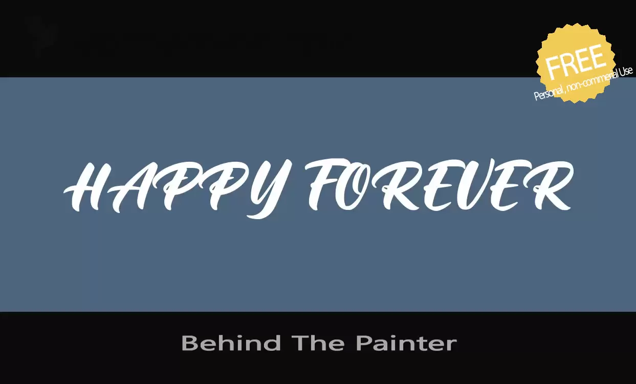 Font Sample of Behind-The-Painter