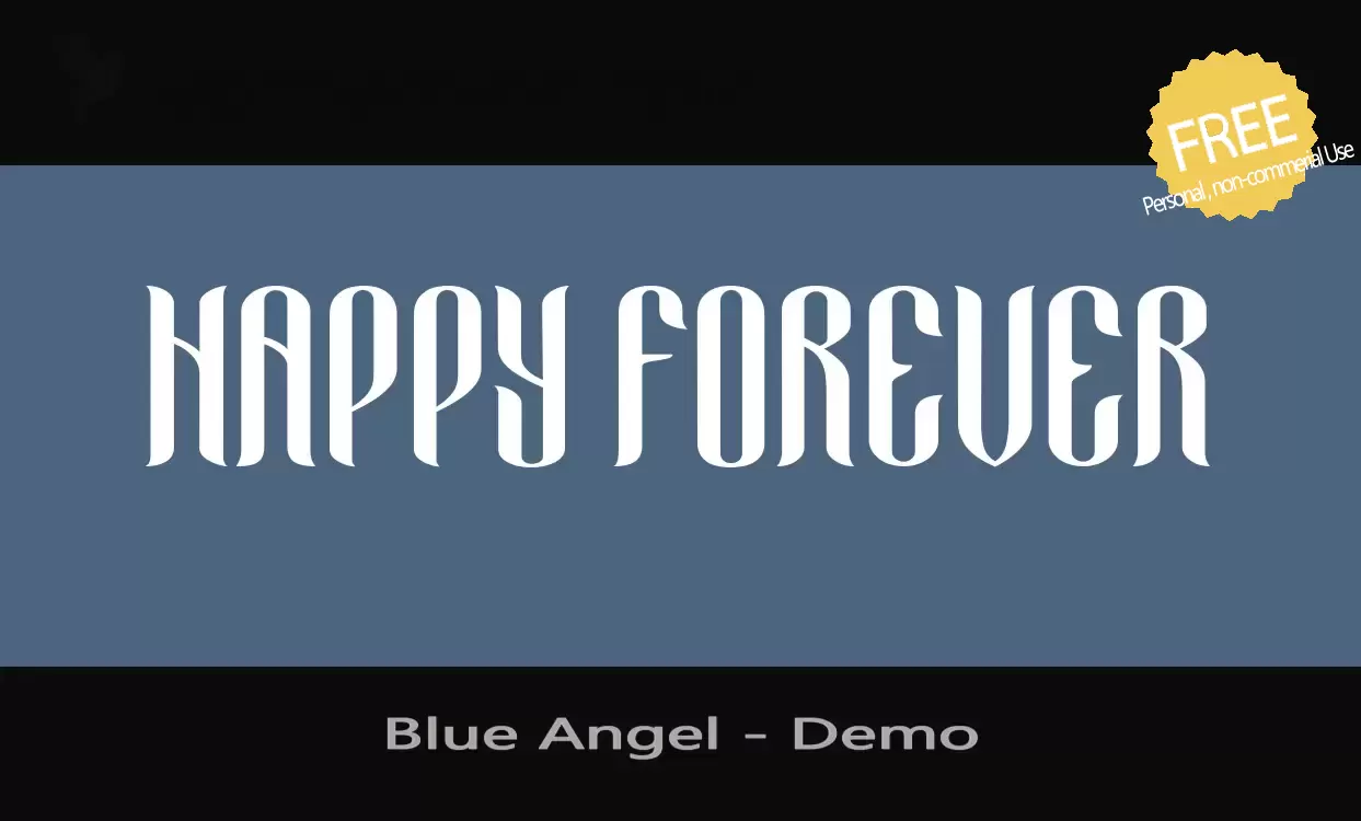 Font Sample of Blue-Angel---Demo