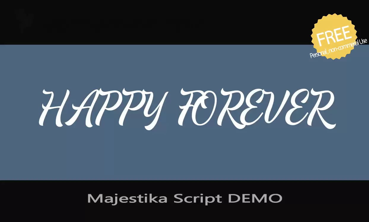 「Majestika-Script-DEMO」字体效果图