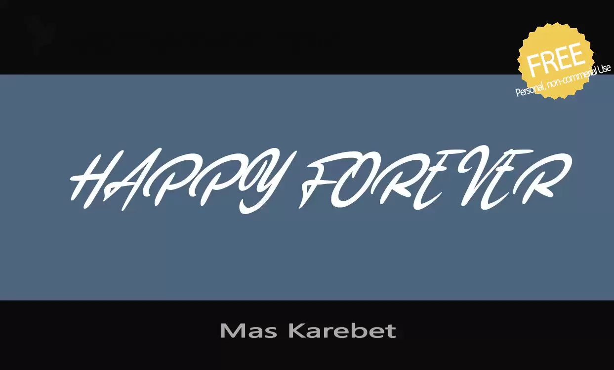 「Mas-Karebet」字体效果图