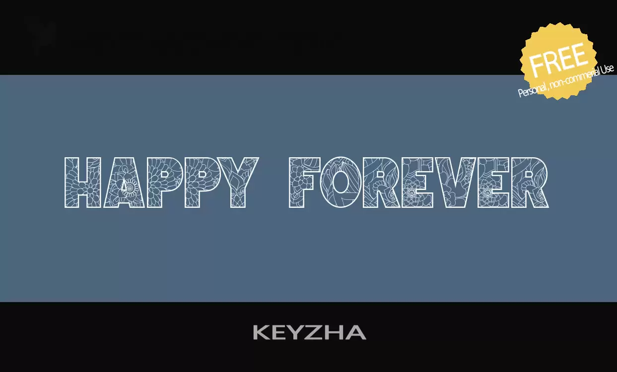Font Sample of KEYZHA