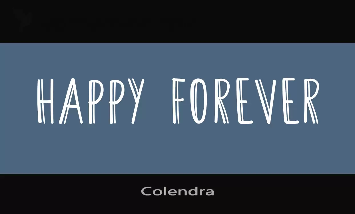 Font Sample of Colendra