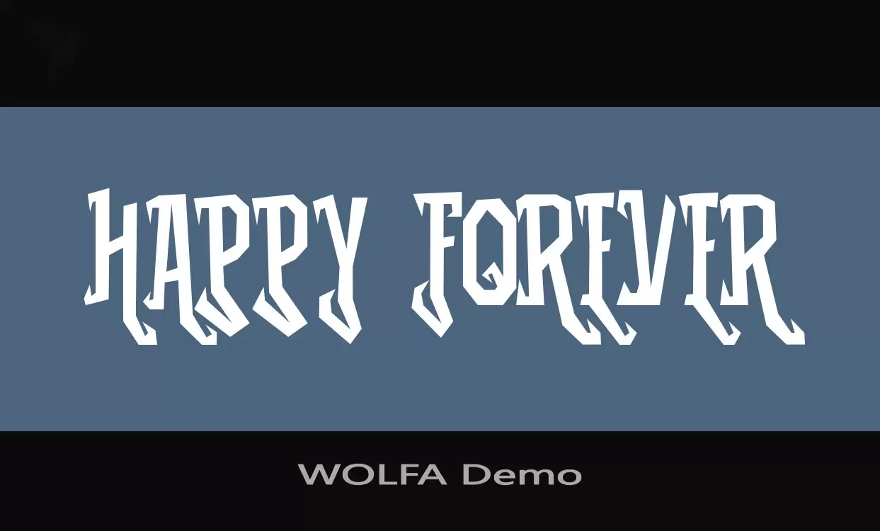 「WOLFA-Demo」字体效果图