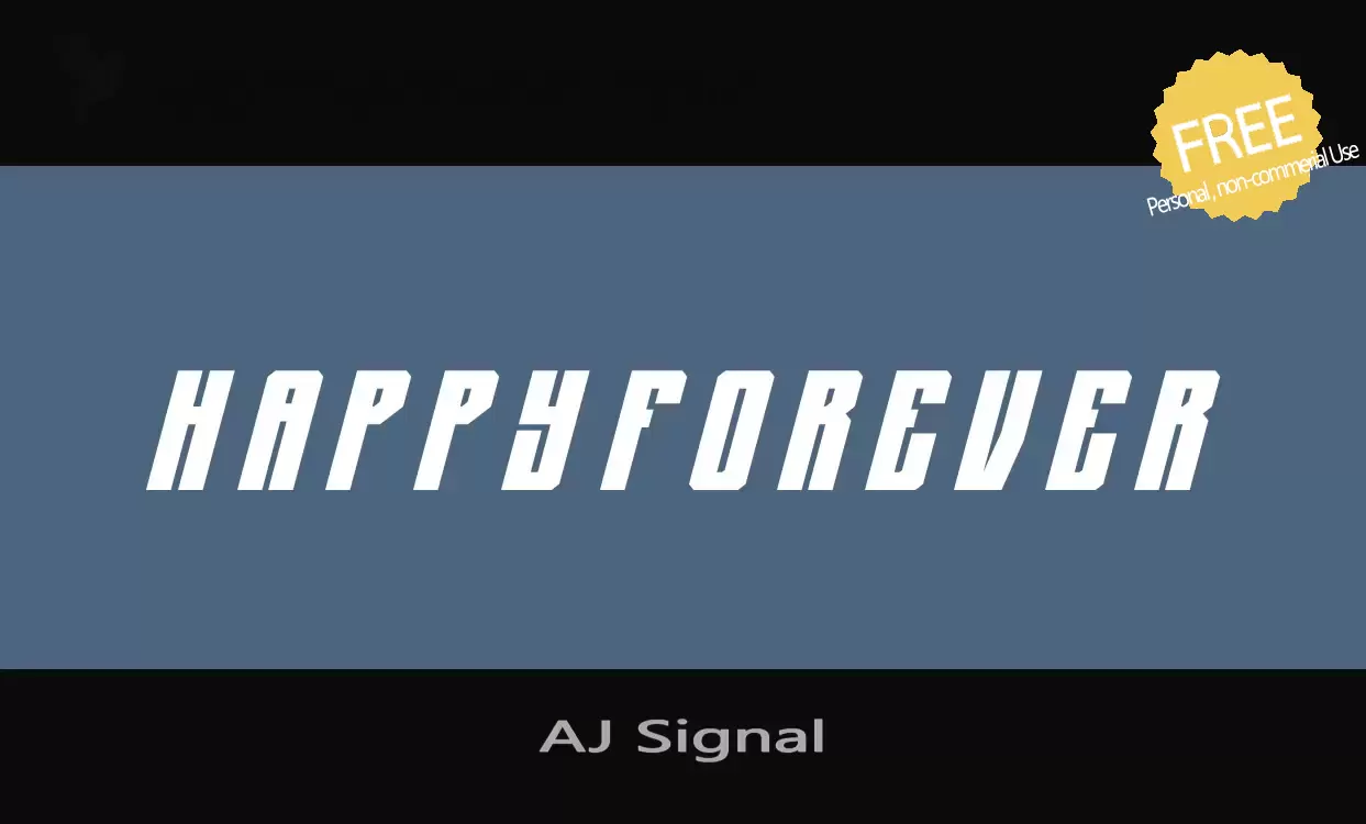 「AJ-Signal」字体效果图