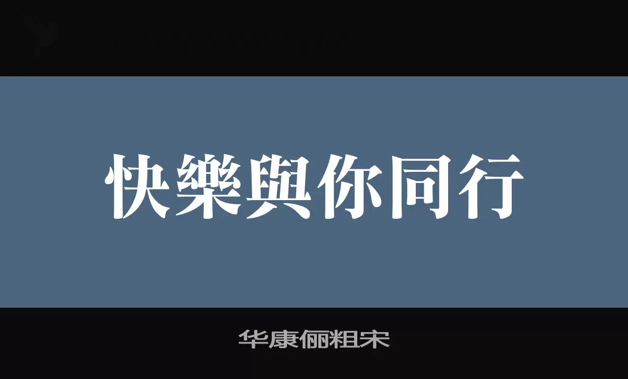 「华康俪粗宋」字体效果图