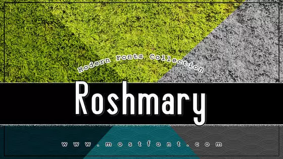 「Roshmary」字体排版图片