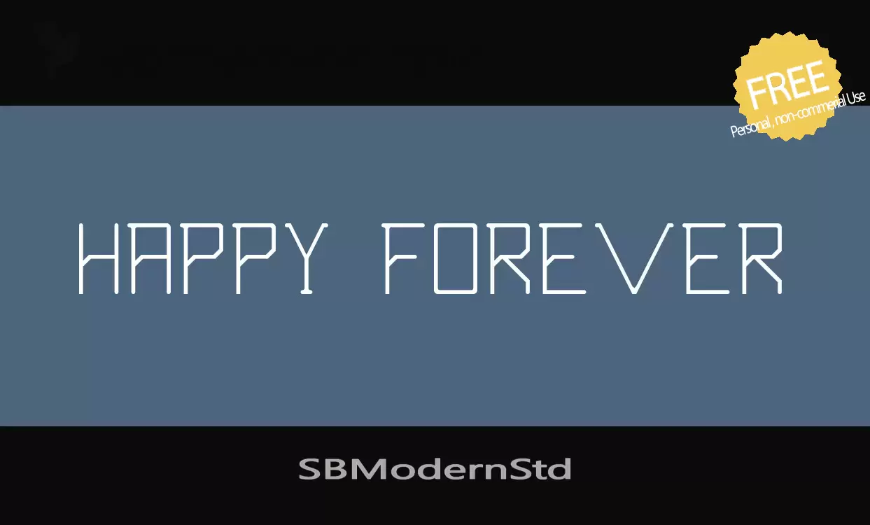 「SBModernStd」字体效果图