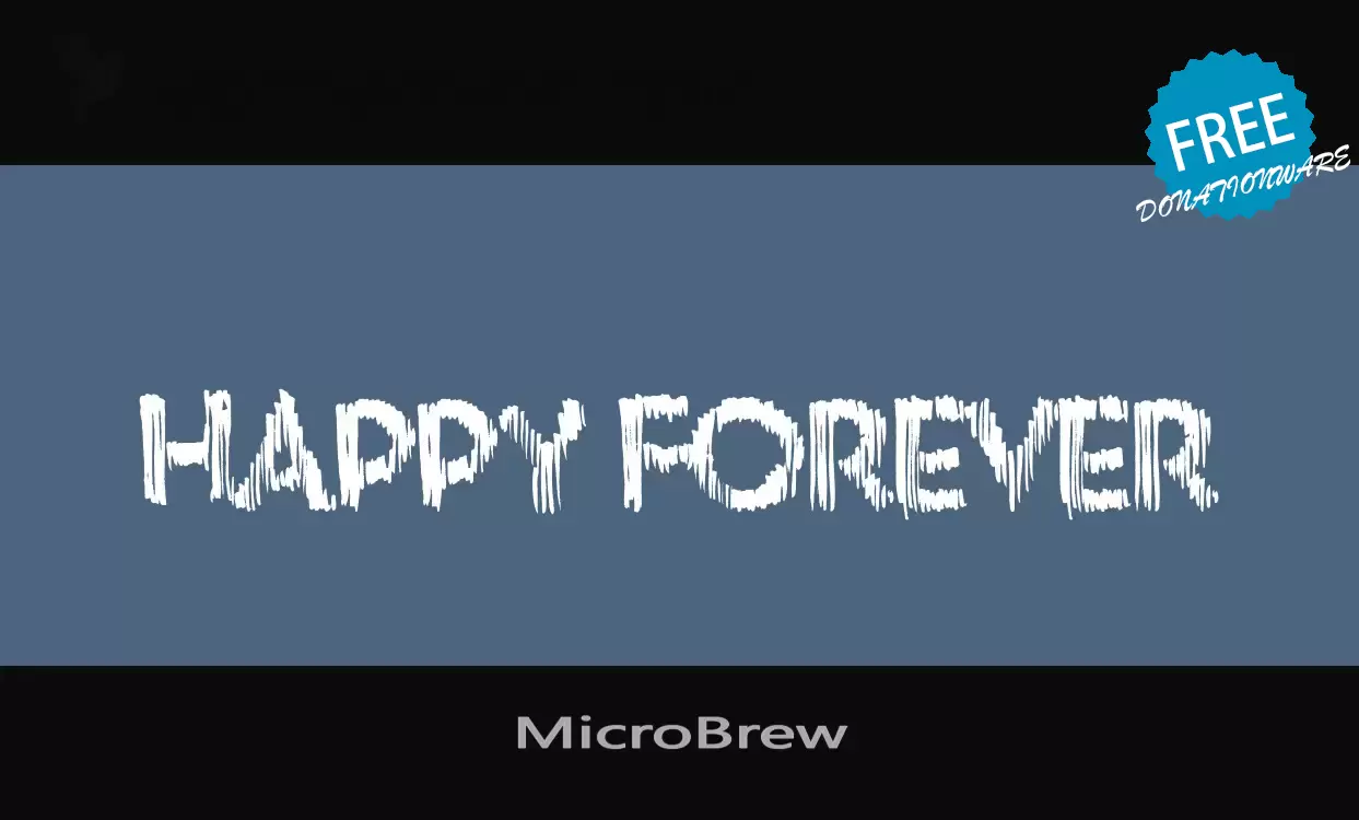 「MicroBrew」字体效果图