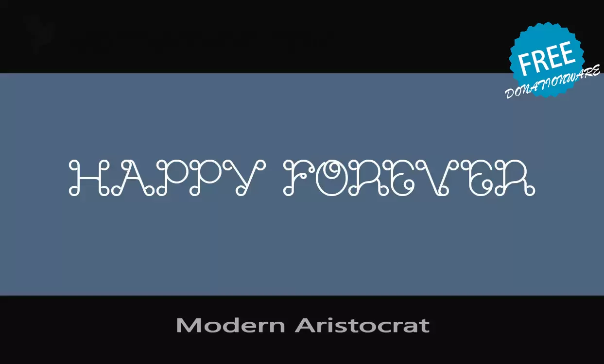 Font Sample of Modern-Aristocrat