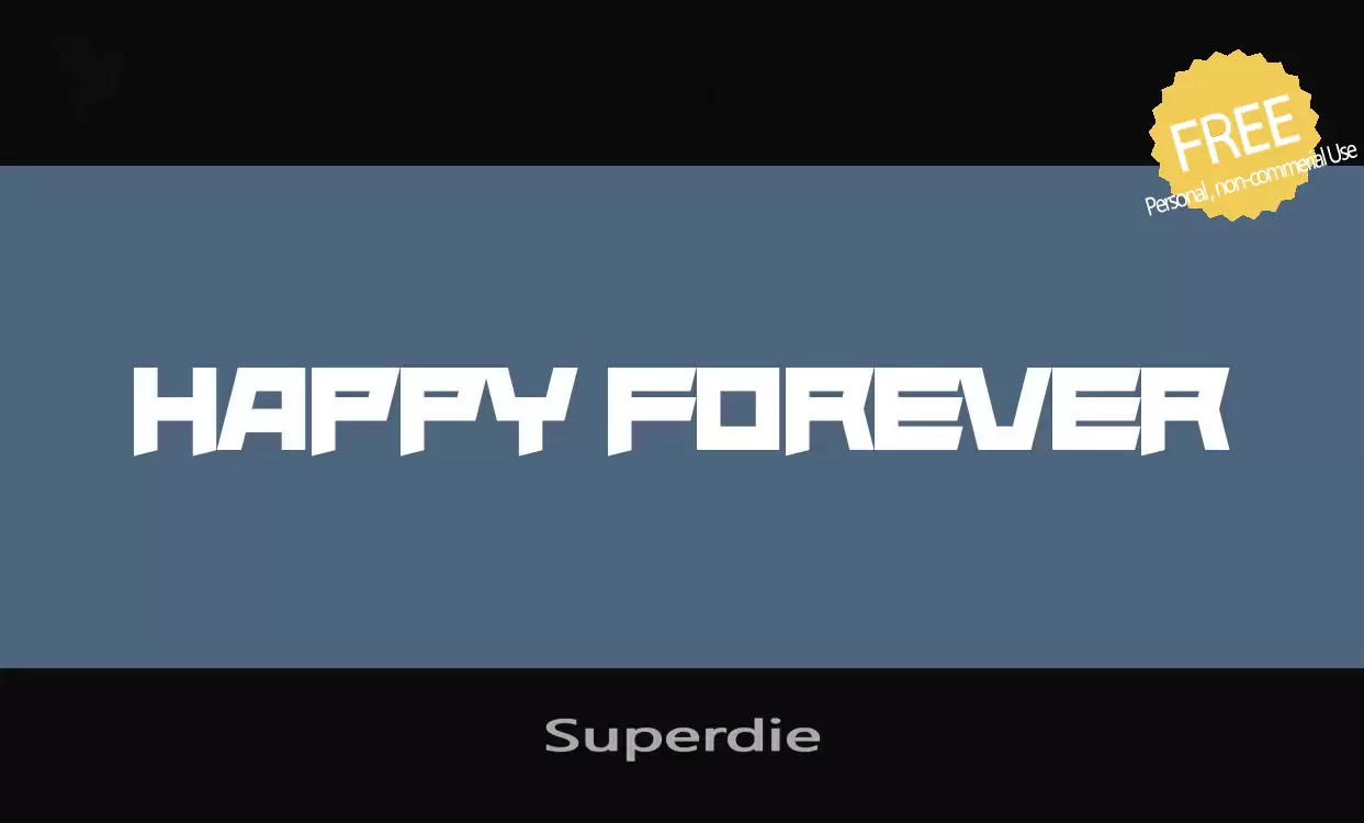 Font Sample of Superdie