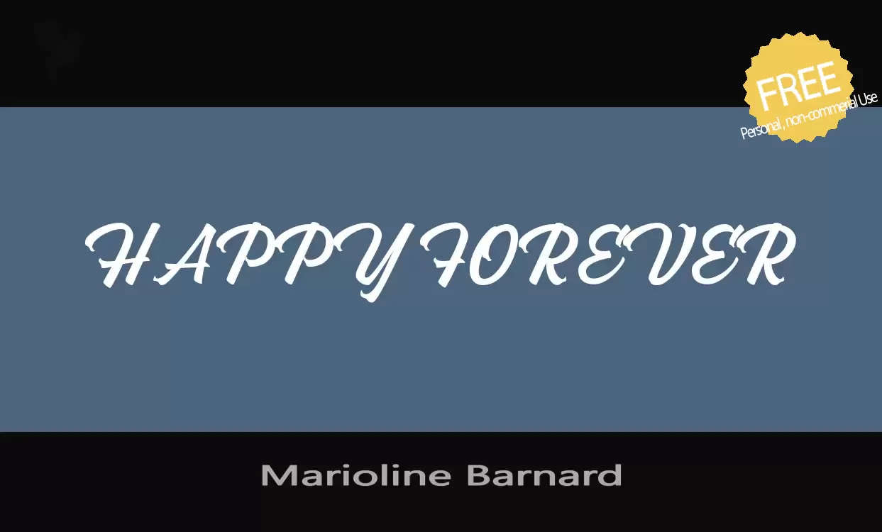 「Marioline-Barnard」字体效果图