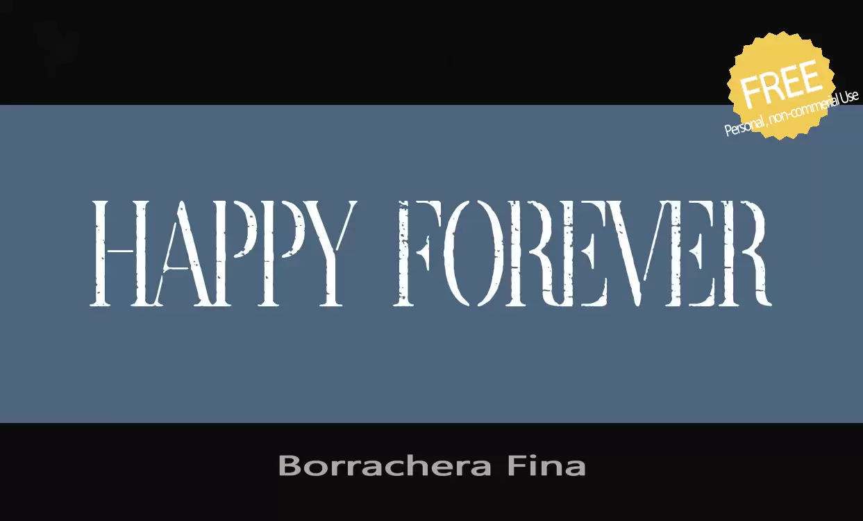 Font Sample of Borrachera-Fina