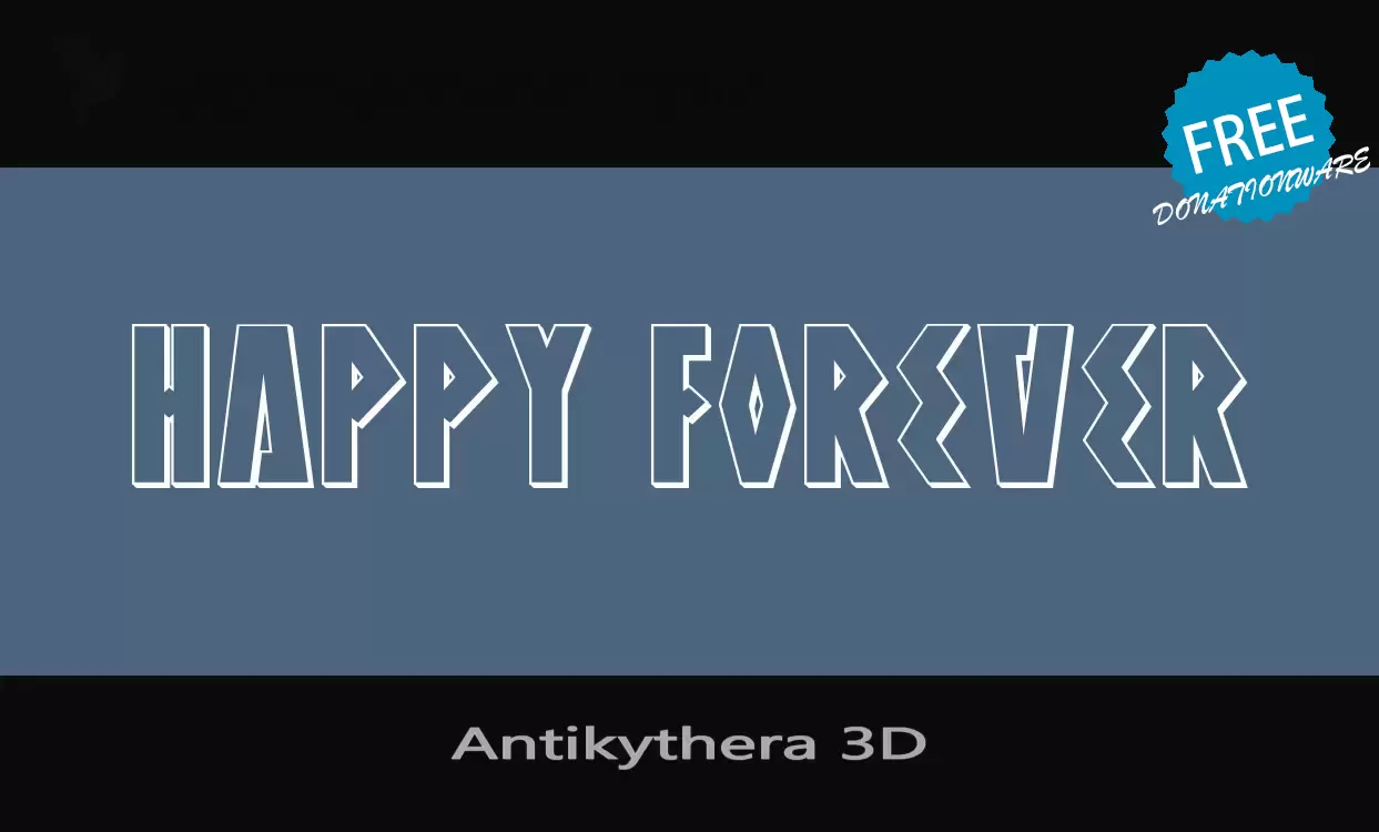 「Antikythera-3D」字体效果图