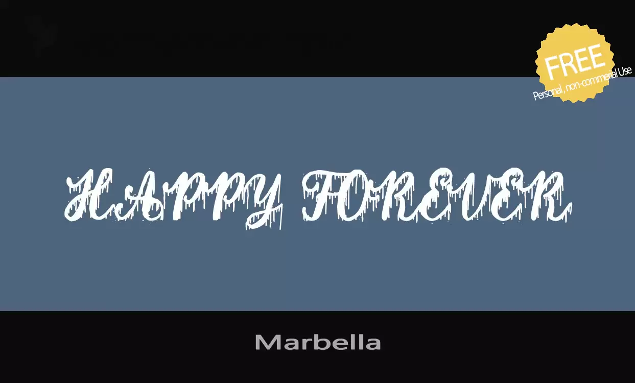 「Marbella」字体效果图