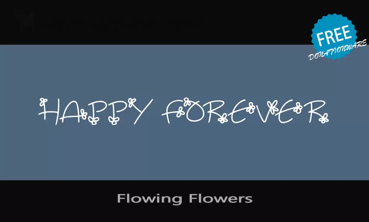 Font Sample of Flowing-Flowers