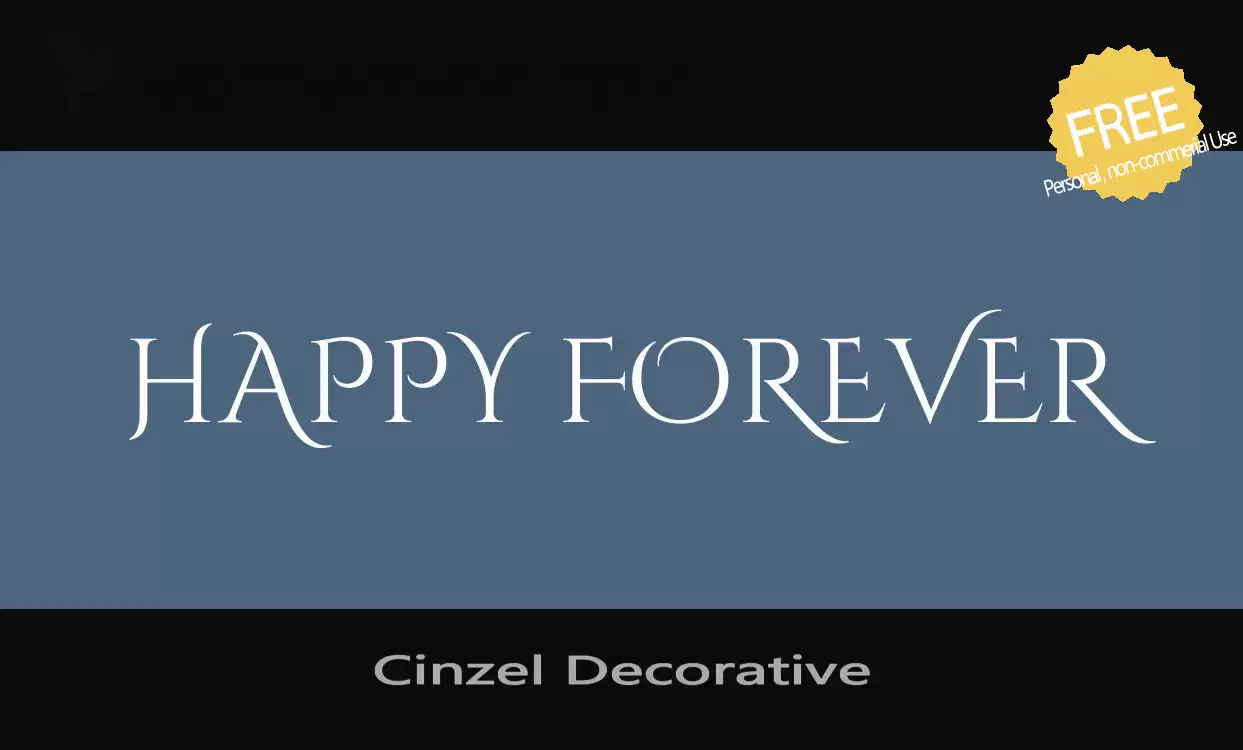 「Cinzel-Decorative」字体效果图