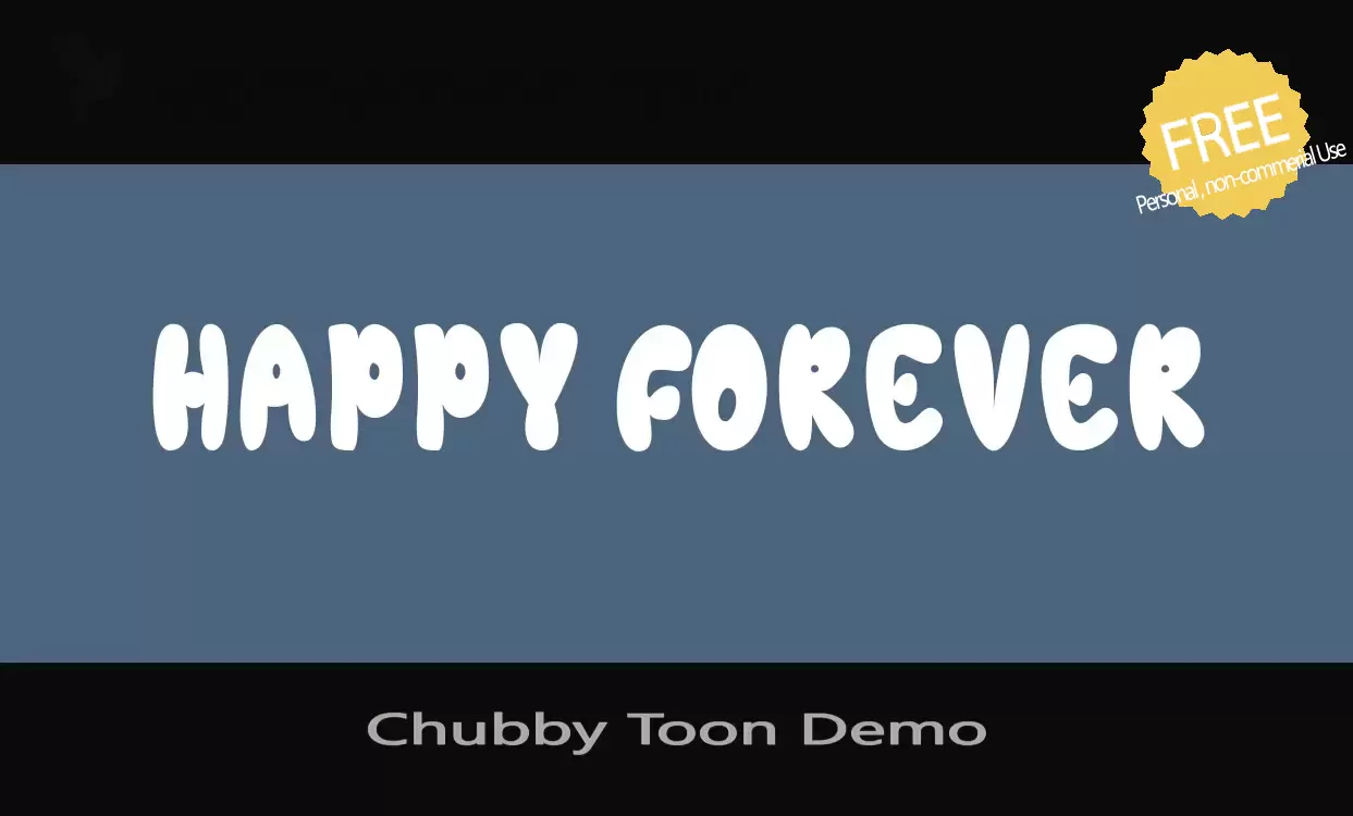 「Chubby-Toon-Demo」字体效果图