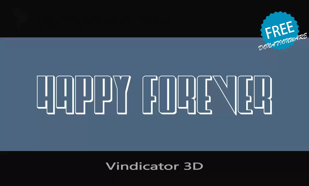 「Vindicator-3D」字体效果图