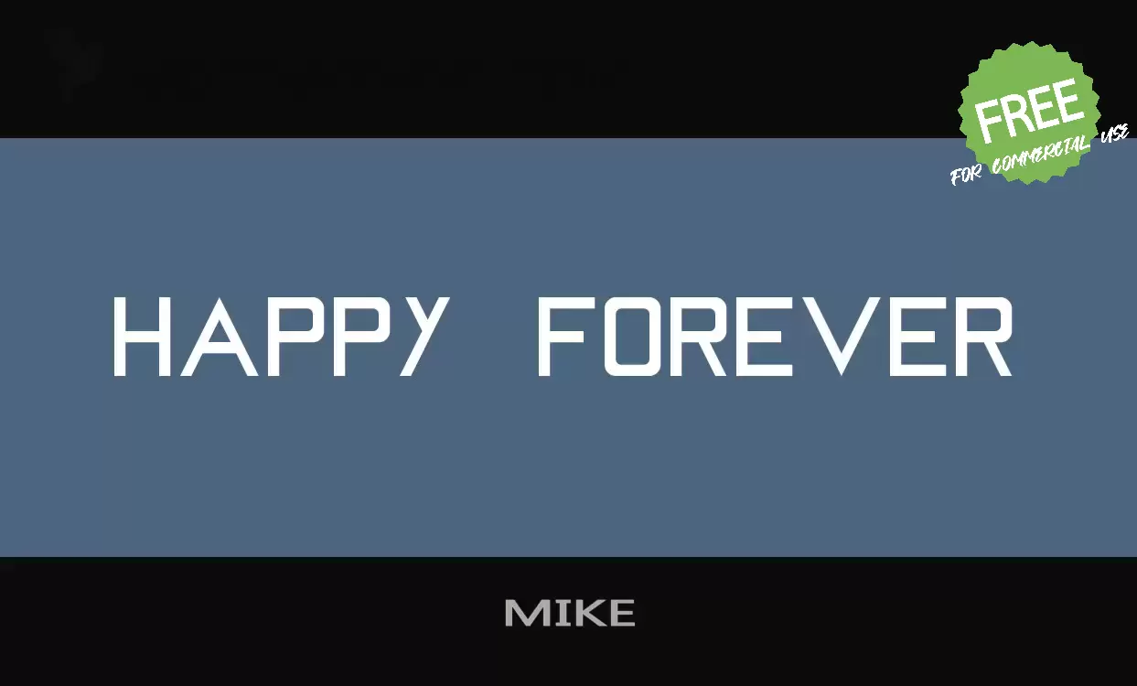 「MIKE」字体效果图