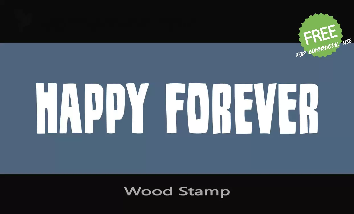 「Wood-Stamp」字体效果图